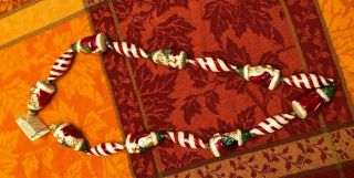 Christopher Radko Santa Claus Peppermint Candy Garland 36 “ Long