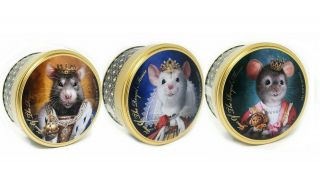 Set Of 3 Metal Tin Richard Tea " Year Of Royal Mouse "