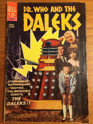 Dr.  Who And The Daleks Movie Classic Comic,  Dell 12 - 190 - 612,  1966