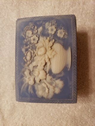Vintage Incolay Stone Jewelry Box.