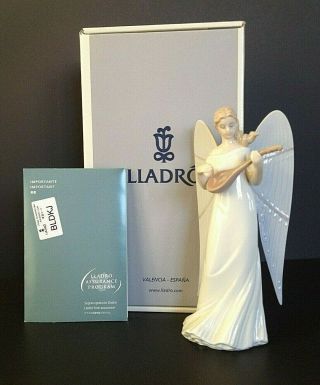 Lladro Celestial Joy 8080 Angel Figurine Or Tree Topper 8.  5 "