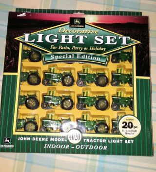 John Deere Decorative 20 Pc.  Light Set/ 4020 Tractor Set