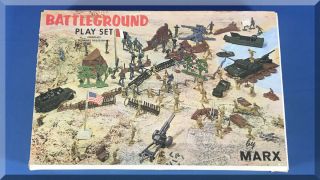 Marx Toys Battleground 4756 World War 2 Wwii Play Set German Nazis Usa Soldiers