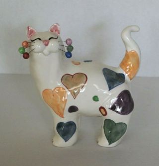 Amy Lacombe Annaco Creations Whimsiclay Ceramic Cat Figurine 2002