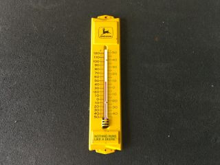 Vintage John Deere Painted Metal Wall Thermometer Made In Usa