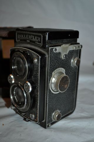 Vintage Rolleiflex DRP DRGM Franke & Heidecke Compur Rapid TLR Camera 3