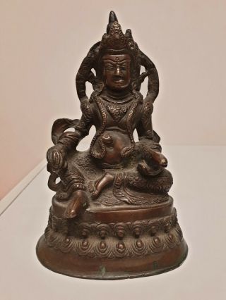 Antique Bronze Buddha C19th Century Sino Tibetan