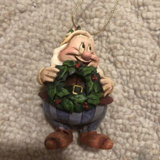 9 PIECE Disney Showcase Jim Shore Snow White 7 Dwarfs Christmas Ornament Set 2