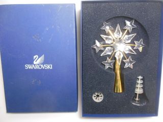 Swarovski Gold Crystals Christmas Tree Topper W Box Minor Damage 632785