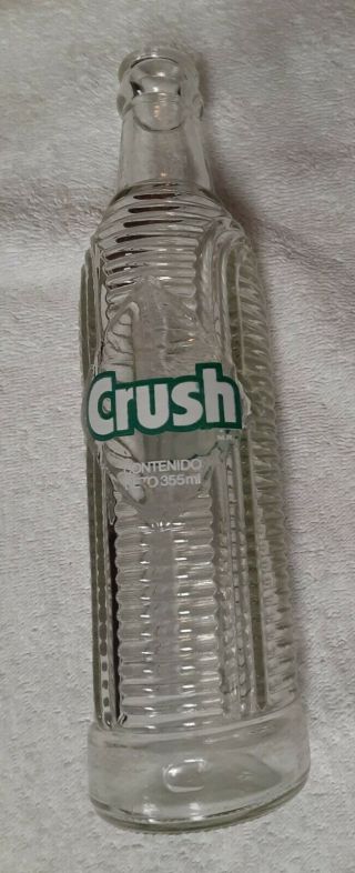 Vinage Ribbed Acl Orange Crush Bottle,  Made In Mexico,  Hecho En Mexico.  1990s?
