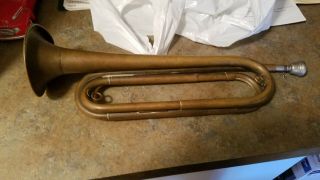 Vintage Rexcraft Official Boy Scouts Of America Brass Bugle Horn Camp Gear