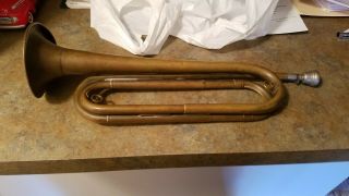 VINTAGE REXCRAFT OFFICIAL BOY SCOUTS OF AMERICA BRASS BUGLE HORN CAMP GEAR 3