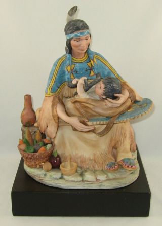 1971 Cybis Porcelain Indian Sculpture " Sacajawea Shoshone " On Base