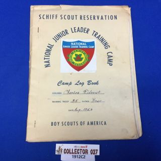 Boy Scout 1953 Schiff Scout Reservation National Jr.  Leader Training Notebook