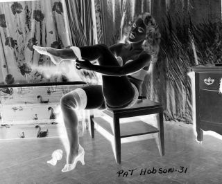R25 Burlesque Stripper Pat Hobson Vintage Orig 4 X 5 " Irving Klaw Negative (31)