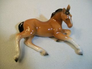 Vintage Horse Porcelain Ceramic Japan Statue Figurine Foal Colt China Very Cute