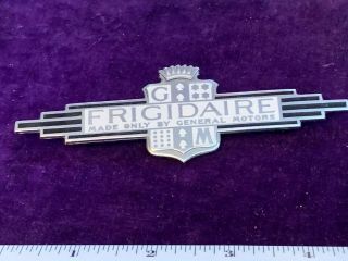 Vintage Enameled Gm General Motors Frigidaire Refridgerator Emblem