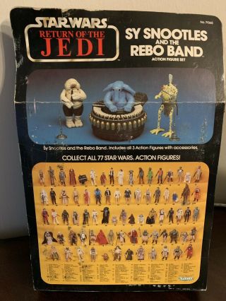 STAR WARS SY SNOOTLES REBO BAND CARDBACK W ATTCH BUBBLE 1983 KENNER VINTAGE 3