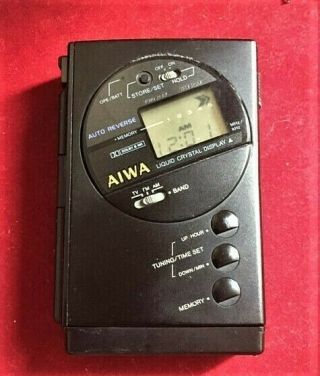 Vintage Aiwa Hs - R20 Portable Cassette Boy Walkman Player.  Great