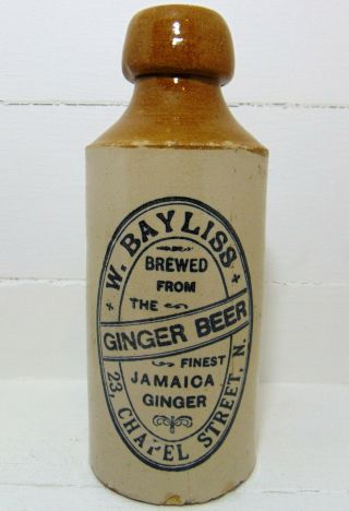 W.  Bayliss Chapel St North London Ginger Beer Bottle C1900 