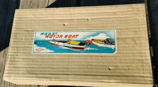 Sakai Japan Vintage Tin Model Hydroplane Toy Boat 2