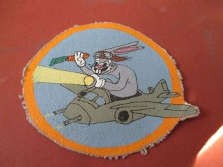 Wwii Usaaf Bugs Bunny 421 St Night Fighter Squadron P - 61 Black Widow Patch