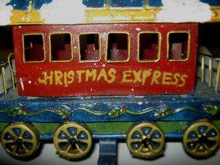 Christmas Express Train PASSENGER CAR Stocking Hanger Holder metal HTF vintage 2