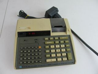 Vintage Hp 97 Calculator Hewlett Packard W/ Ac Power Adapter,