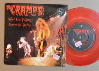 Punk 7 " 45 - The Cramps - Naked Girl Falling Down The Stairs Uk Red Wax M - Hear