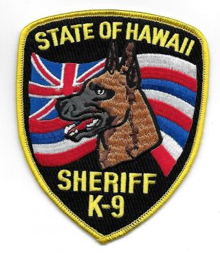 State Of Hawaii Sheriff K9 Police Color Patch