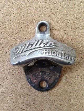 Vintage Miller High Life Beer Starr X Bottle Opener