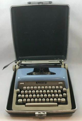 Royal All American Typewriter Portable Case Baby Blue