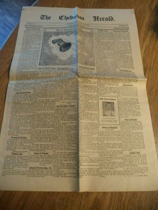 Vintage Old June 29,  1944 The Chebanse Herald,  Chebanse,  Illinois Newspaper