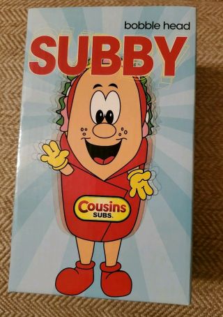 Cousins Subs Sandwich Ham N Cheese Subby Advertisement Bobble Head W Box