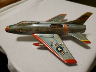Yonezawa Fw - 100 Saber Jet Fighter Tin Toy