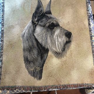 Pure Country Schnauzer Dog Throw Blanket By Robert May