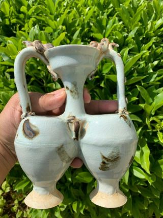 Estate Old House Chinese Antique Double Ear Vase