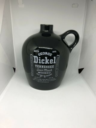 Collectible Merle Haggard George Dickel Tennessee Sour Mash Whiskey Jug Black