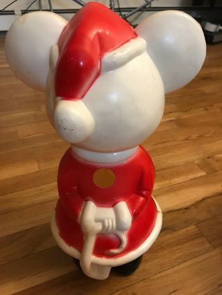 Vintage Union Products Blow Mold Santa Christmas Mouse 09/96 Missing Clip 2