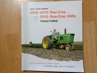 Vintage John Deere  3010 & 4010 Tractor Brochure 34 Pgs Good 1961