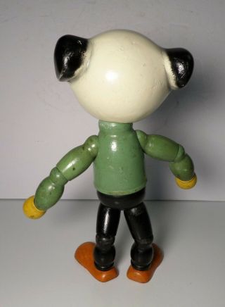 1930s Pete The Pup Green Body Figure Doll By J L Kallus Jointed Wooden Body Comp 3