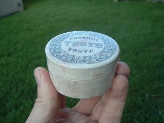 Victorian Carbolic Tooth Paste Pot Lid and Base. 2