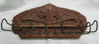 Vintage Old Bsa Boy Scouts Of America Tie Rack