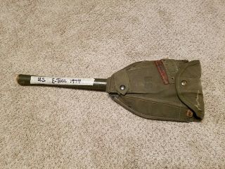 Wwii Us Shovel Entrenching Tool Shovel Dated 1944 W/ Cover