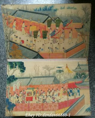 Chinese Ancient Paper drawing Dream of Red Mansions picture album books（红楼梦） 2