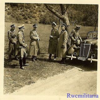 Rare German Elite Waffen Sicherheitsdienst Polizei Officers By Car (2)