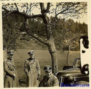Rare German Elite Waffen Sicherheitsdienst Polizei Officers By Car (1)