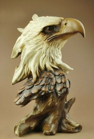 Large Resin Eagle/hawk Head Bust Statue Figure 11 " High