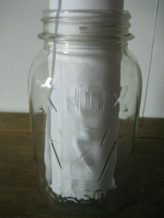 Knox K in Keystone Clear Quarts & Half Gallon Canning Mason Jars 2