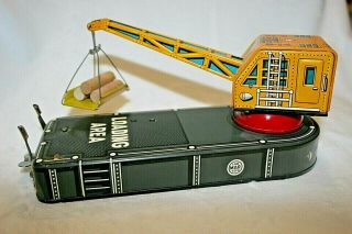 " Rare " Vintage Marx Line Mar Toys Automatic Dockyard Crane Tin Wind Up